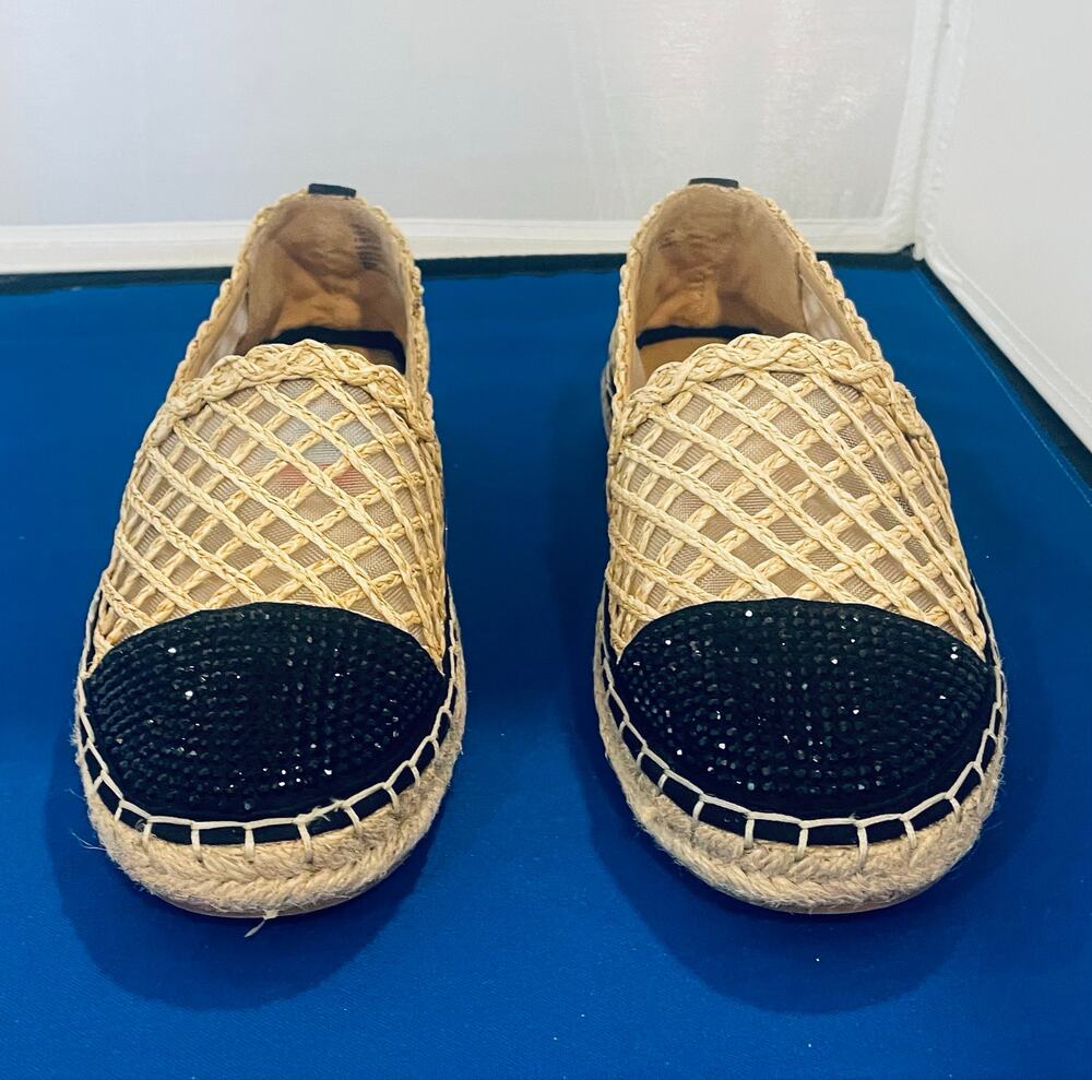 INC womens flats Raffia with black 8.5M NIB Casual